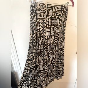 One of a kind, geometric pattern long boho skirt by Greek designer.